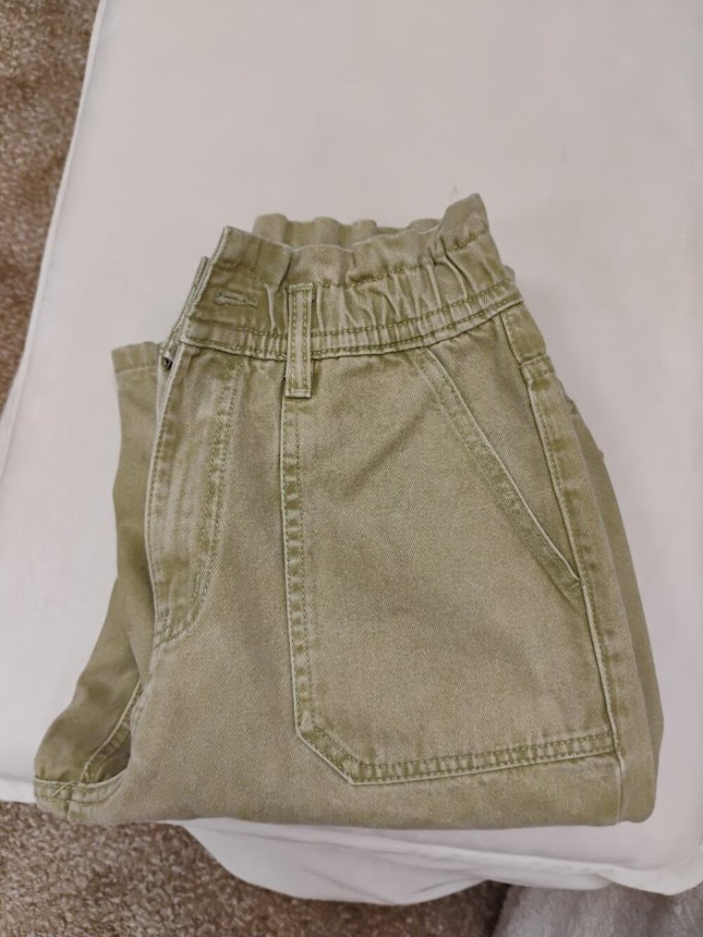 Denim Co Sage Paperbag Utility Jeans Size 4